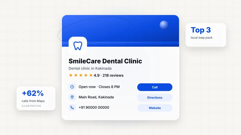 Example of an optimised Google Business Profile